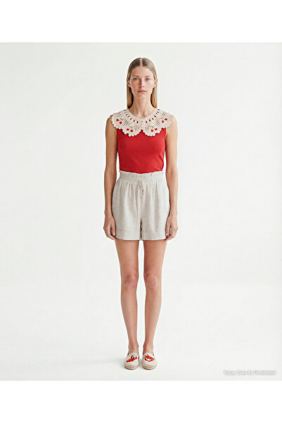 Yargıcı شورت برمودا/شورت عادي واسع الخصر