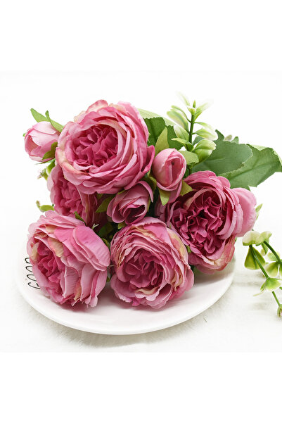 Choice 1pc 6 1 Bundle 5 Forks 9 Heads Artificial Peony Bouquet Home Decor Wed...
