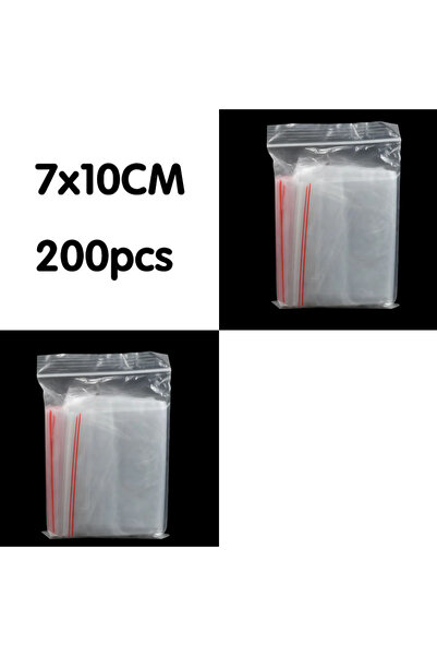 Choice 7x10CM 200pcs 100/200pcs Small Zip Lock Plastic Bag Reclosable Transpa...