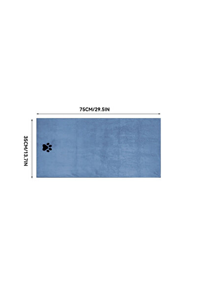 Choice3 Blue 35x75cm 3 Size Options Microfiber Pet Bath Towel Embroidered Sup...