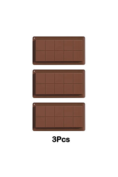 Choice 3Pcs Chocolate Bar Molds Silicone Bars Break Apart Wax Melt Mould Easy...