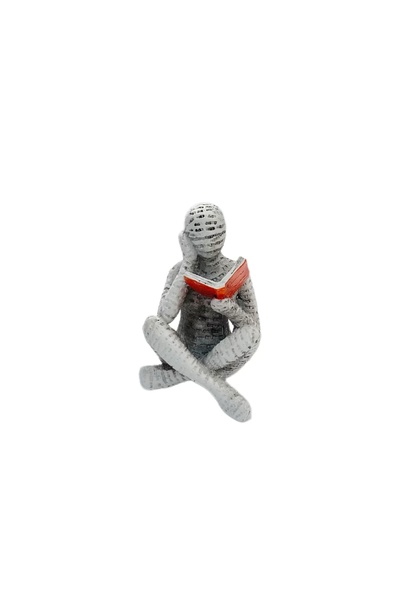 Choice Style A 1Pc, Reading Paper Pulp Woman Thinker Statue Decoration, Creat...