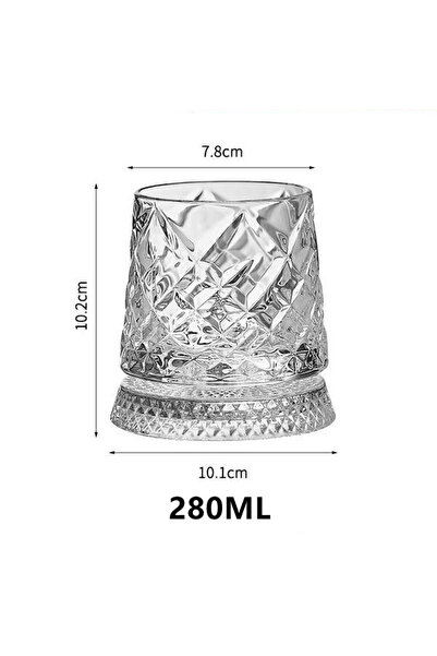 Choice4 280ml Pink 280ML Rotating Whiskey Glass Creative Crystal Premium Beer...
