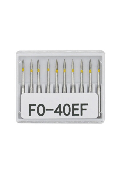 Choice1 مجموعة رؤوس حفر ماسية للأسنان FO-40EF، 10 قطع/مجموعة، قطر FG، مقبض عا...