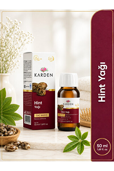 Karden زيت الخروع الطبيعي 50 مل - زيت عناية نباتي نقي لتطويل الرموش وتكثيف الشعر