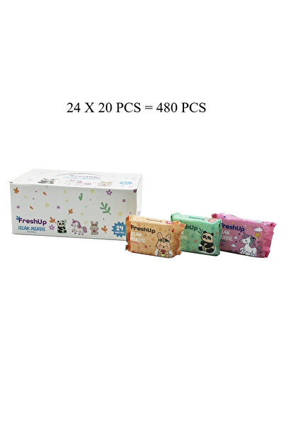 Go İthalat Freshup Mini 24X20Pcs = 480 Pcs Pocket Wet Wipes Mix () Glbl-Stl57839