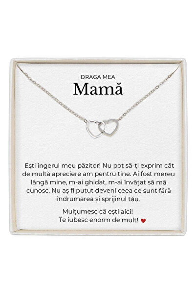 The Jewel Heart Colier Soulmate Spark cu pandantiv în formă de inimă intercon...
