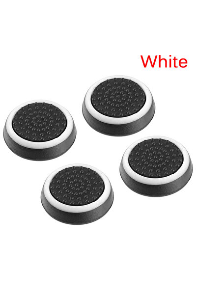 Choice White 4-PACK Silicone Thumb Stick Grip Caps for PS5/PS4/PS3/Switch2 An...