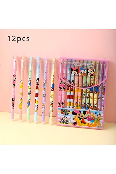 Choice Multi-Colored 12pcs 12 pieces/set Disney Mickey Mouse gel pen Cartoon ...