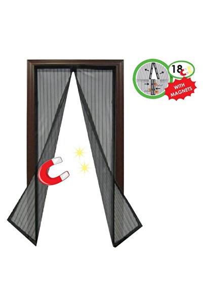 BAMI NETWORK Plasa anti insecte cu magneti neagra 1x2.2m pentru usa