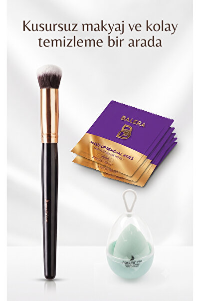 nascita Professional Oval Concealer Brush + Boxed Egg Sponge - 91 Green
