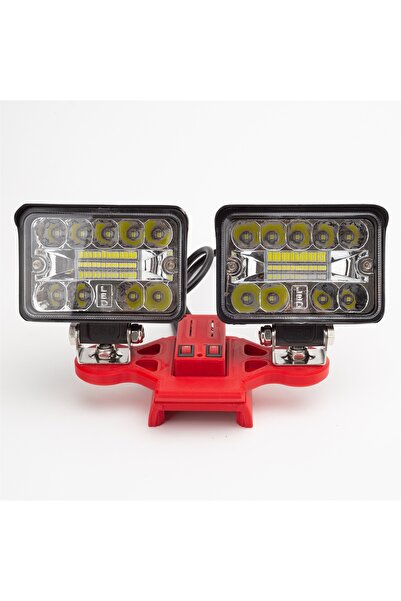 Choice مصباح عمل LED أحمر محمول يعمل ببطارية ليثيوم 18 فولت من ميلووكي مع منف...