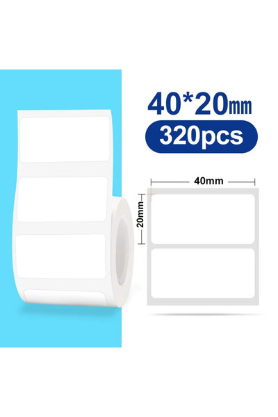 Choice5 40-20mm320pcs 30-50mm Niimbot B21 B1 B3S Printer Label Paper Roll Whi...