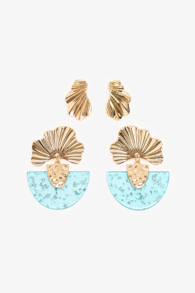 Penti Light Blue Daniela 2-Piece Earring Set