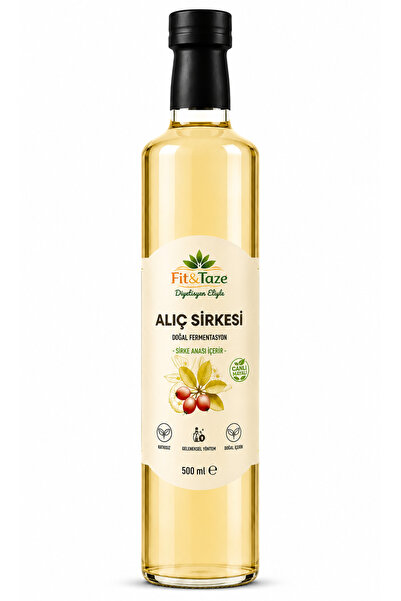 FİT & TAZE Diyetisyen Eliyle Doğal Fermantasyon Alıç Sirkesi Cam Şişe 500 ml