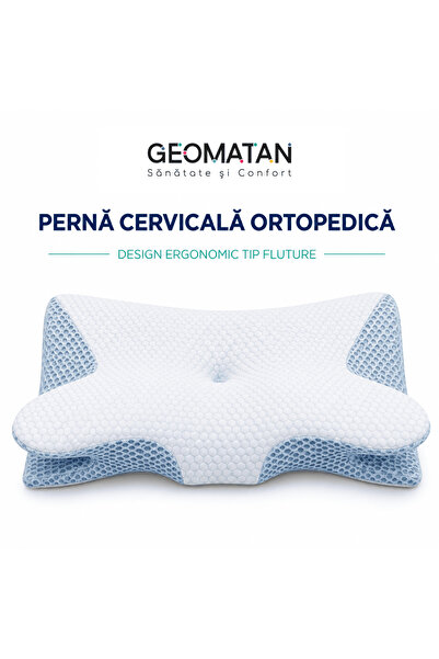 GEOMATAN Pernă cervicală pentru dormit GEOMATAN®, ortopedică, spumă cu memori...