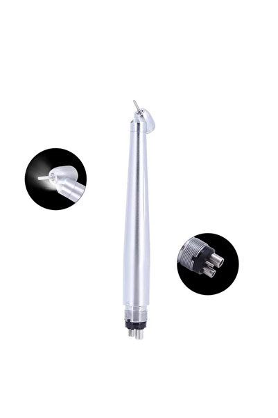 Choice1 M4 4 Holes Surgical Dental 45 Degree High Speed Handpiece LED Light S...