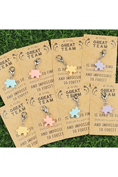 Choice 8pcs 8pcs Puzzle Keychain Set – Multi Color Design for Backpack & Car ...