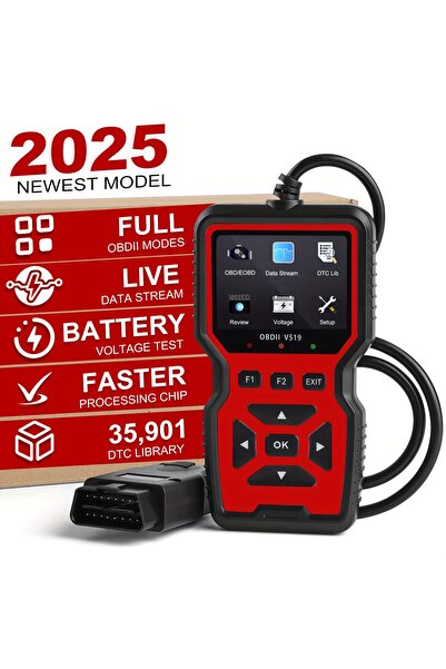 Choice ماسح ضوئي احترافي V519 أحمر اللون لتشخيص السيارات عبر OBD2 - أداة تشخي...