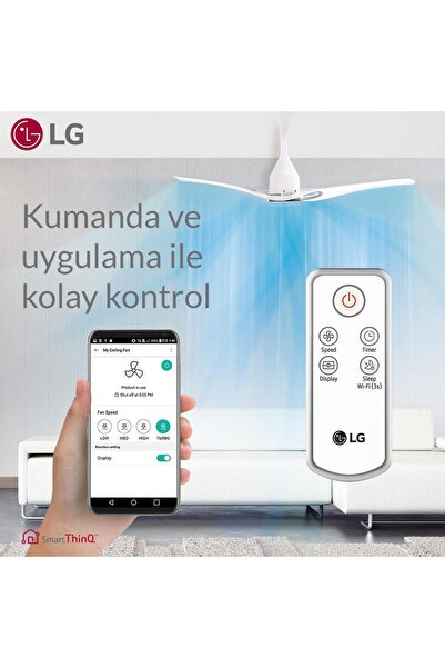 LG Wi-Fi Dual Wing Uzaktan Kumandalı Sessiz Tavan Vantilatörü