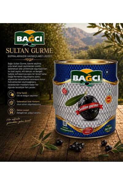 Bağcı Sultan Gurme Siyah Zeytin 2 Kg Teneke