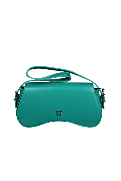 dukidasoturkiye Duki Daso Women's Green Asymmetrical Baguette Handbag |   Sum...
