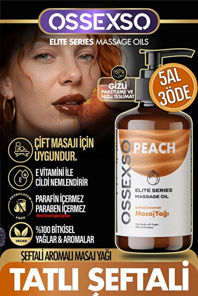 OSSEXSO Yenilebilir Doğal Şeftalili Afro dizyak Etkili Aromaterapi Masaj Yağı...