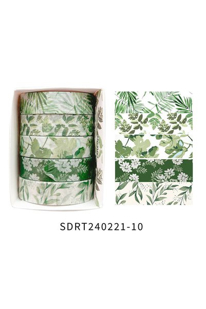 Choice5 SDRT240221-10 5 لفات من شريط الديكور الرومانسي المزين بالزهور، شريط و...
