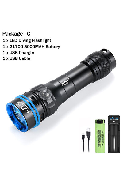 Choice مصباح غوص LED جديد SFT40 بقوة 3000 لومن مقاوم للماء مع بطارية ليثيوم أ...