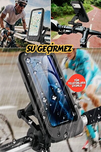 TOYFEST 360 Derece Dönebilir Su Geçirmez Telefon Tutacağı Motosiklet, Bisikle...