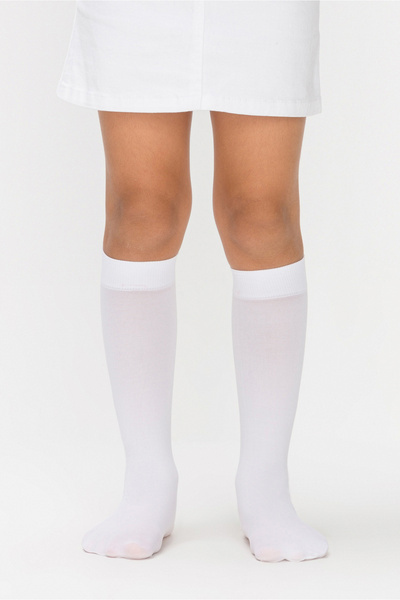 Penti White Girl's Micro 40 Trouser Socks