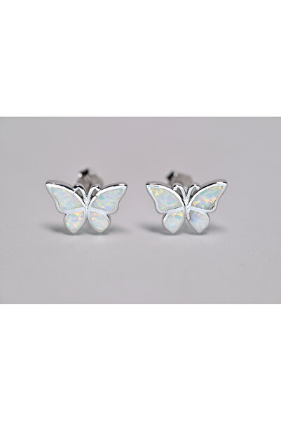 myadore Cercei din argint 925 cu design fluture și opal