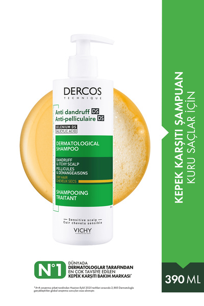 Vichy Dercos Anti Dandruff Kuru Saçlar İçin Geliştirilmiş Kepeklenmeye Karşı ...