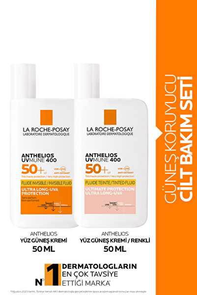 La Roche Posay Güneş Koruyucu Cilt Bakım Seti: Anthelios Uvmune Fluid Yüz Gün...