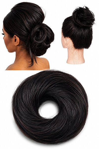 Estelle Bun Extensions - Human Hair Elastic Donut Chignon Bun Topknot Costume...