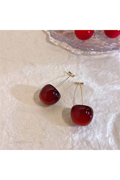 Choice TG-221 Sweet Red Cherry Earrings Ladies Fashion Delicate Fruit Design ...