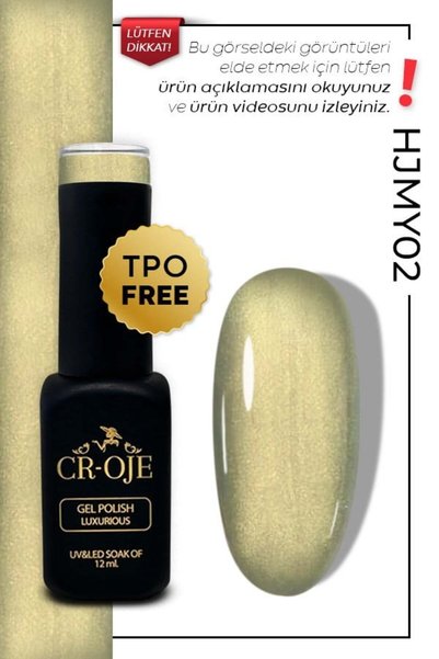 CROJE KALICI OJE Kalıcı Oje Korean Cat Eye Kristal Efektli Manyetik Cat Eye / Kedi Gözü-HJMY02 (12 ML)