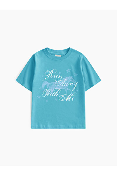 lethestudios Run Away Baskılı Baby Tee
