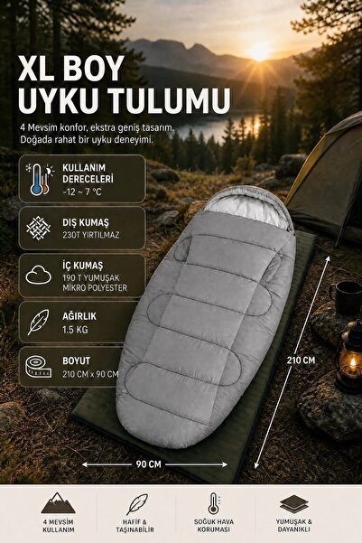 Begin Power Sleepwell 300 sleeping bag grey -12 degrees 210x90 cm xl size