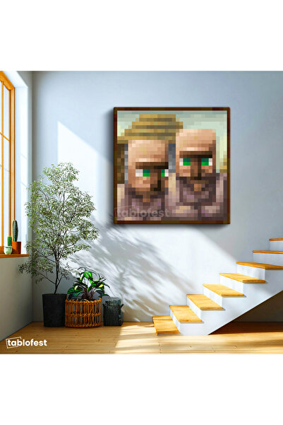 Tablofest Kare Kanvas Tablo Humble Piksel Minecraft Tablosu Ev Ofis Salon Duv...