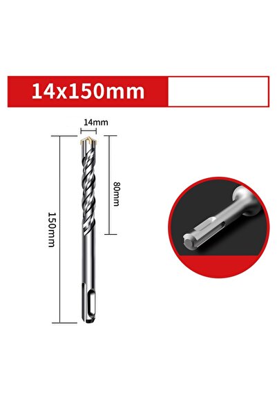 Choice 14x150mm 110/150/200mm Electric Hammer Drill Bits Cross Type Tungsten ...