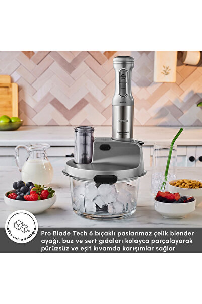 Karaca Mastermaid Prosteel 6 in 1 Long Blender with Stand, 6 Blades, Ice Crus...