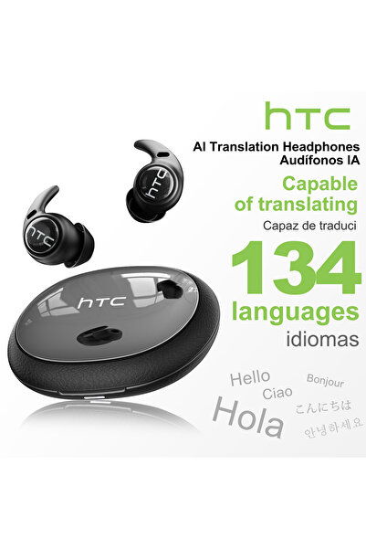 Choice1 black AI HTC NE76 Bluetooth Earphones, AI Translator Earbuds Mini Inv...