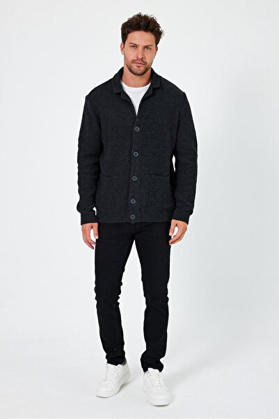 ALEXANDERGARDI Jacket with Collar Buttons Knitted Cardigan (E24-Eze-22)