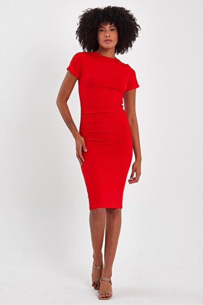 ALEXANDERGARDI WITH GARNED SIDE BLEAVY DRESS (B23-00131)