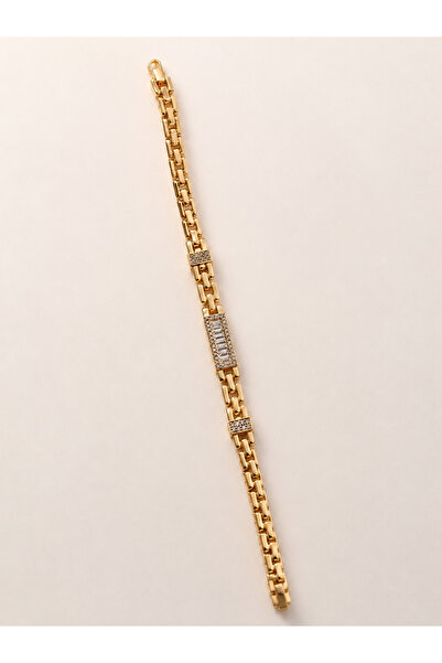 AUBRA Xuping Bracelet Steel Baguette Zircon Stone Non-Tarnish Anti-Allergic R...