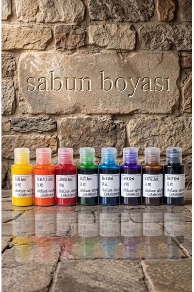 ElHobi 30 ml x 8 adet Farklı Renklerde Sabun Boyası veya Renklendirici