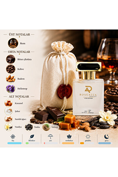 Rosentia Luxe Edition LX73 (Black Phantom)  Erkek Parfümü EDP 50ml