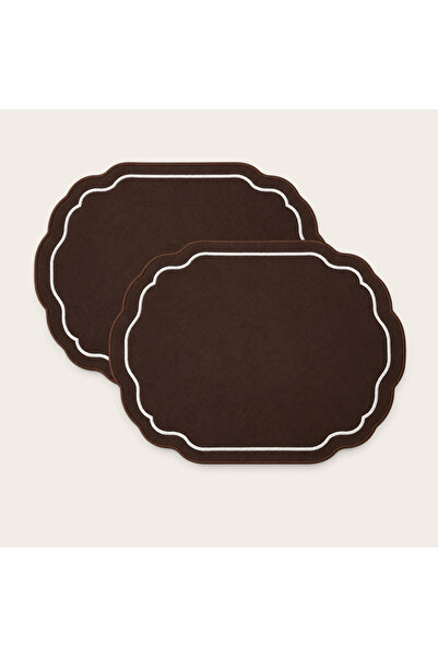 LİONYA DESİGN 2-Piece Embroidery Frame Premium Duck Fabric Placemat - Bitter ...