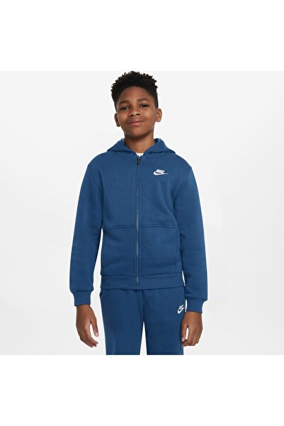Nike K NSW CLUB FLC HD FZ LS LBR FD3004-476 Μπλε